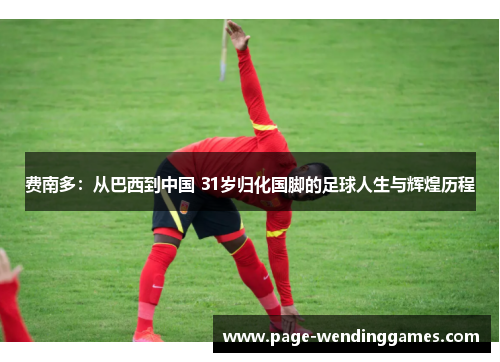 费南多：从巴西到中国 31岁归化国脚的足球人生与辉煌历程