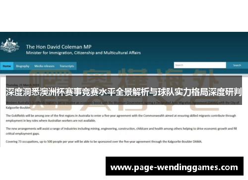 深度洞悉澳洲杯赛事竞赛水平全景解析与球队实力格局深度研判 深度洞悉澳洲杯赛事竞赛水平全景解析与球队实力格局深度研判